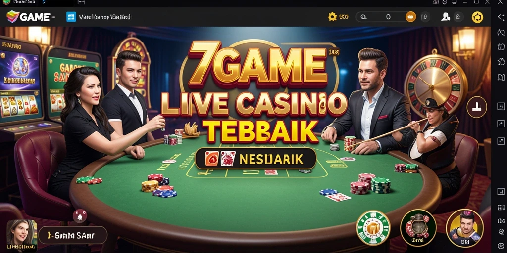 Screenshot gameplay 7GAME yang menunjukkan suasana Live Casino yang autentik.
