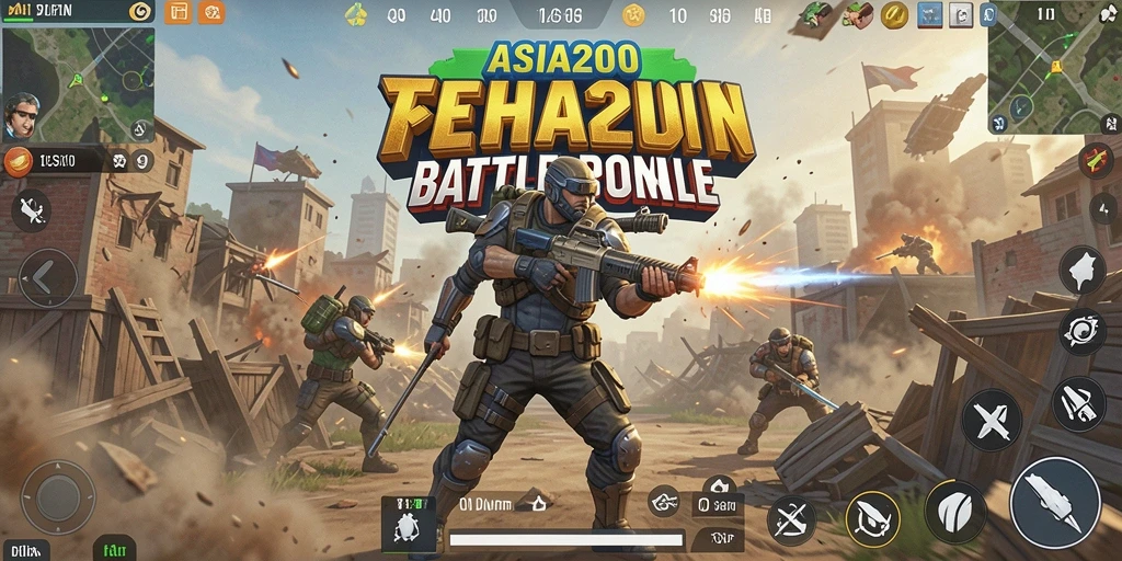 Tampilan gameplay epic ASIA200 dalam pertempuran Battle Royale.