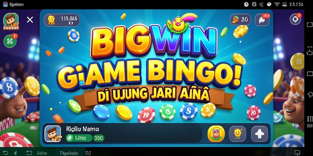 Gameplay seru dalam aplikasi Bingo BIGWIN yang menampilkan interaksi pemain.
