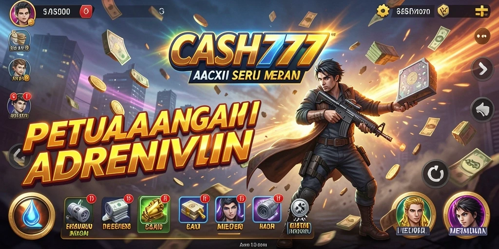Tampilan gameplay CASH777 yang menampilkan aksi seru dan grafis menawan.