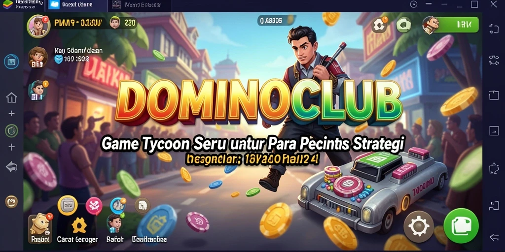 Screenshot utama DOMINOCLUB menampilkan gameplay seru sebagai game Tycoon.