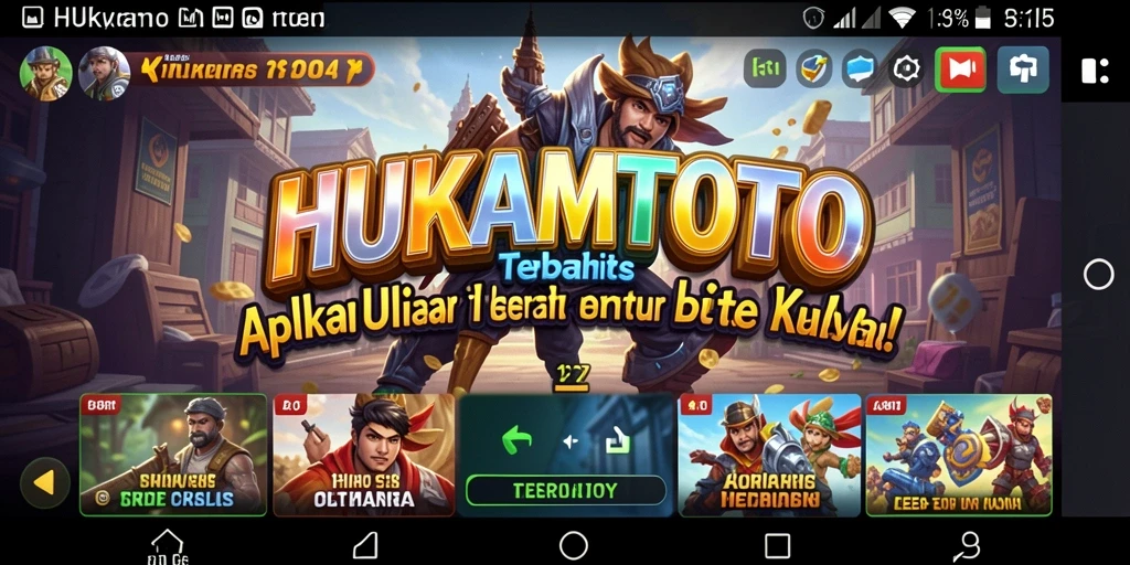 Tampilan fitur utama HUKUMTOTO yang menarik dan informatif.