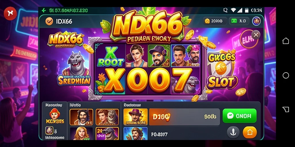 Screenshot utama IDX66 menampilkan gameplay Slot yang seru dan menarik.
