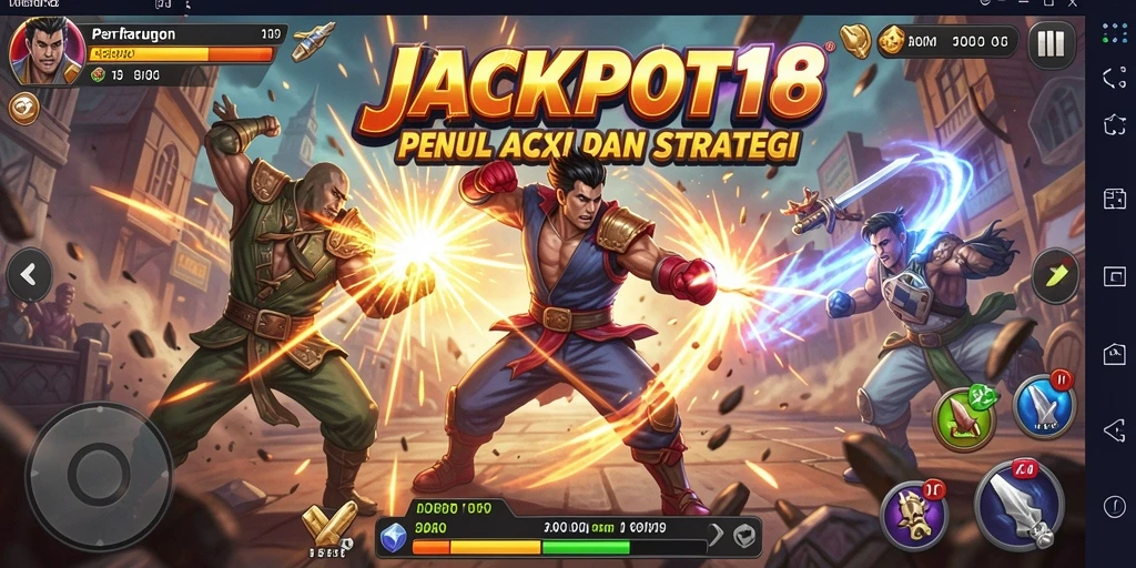 Gameplay seru di JACKPOT168 dengan pertarungan penuh aksi.