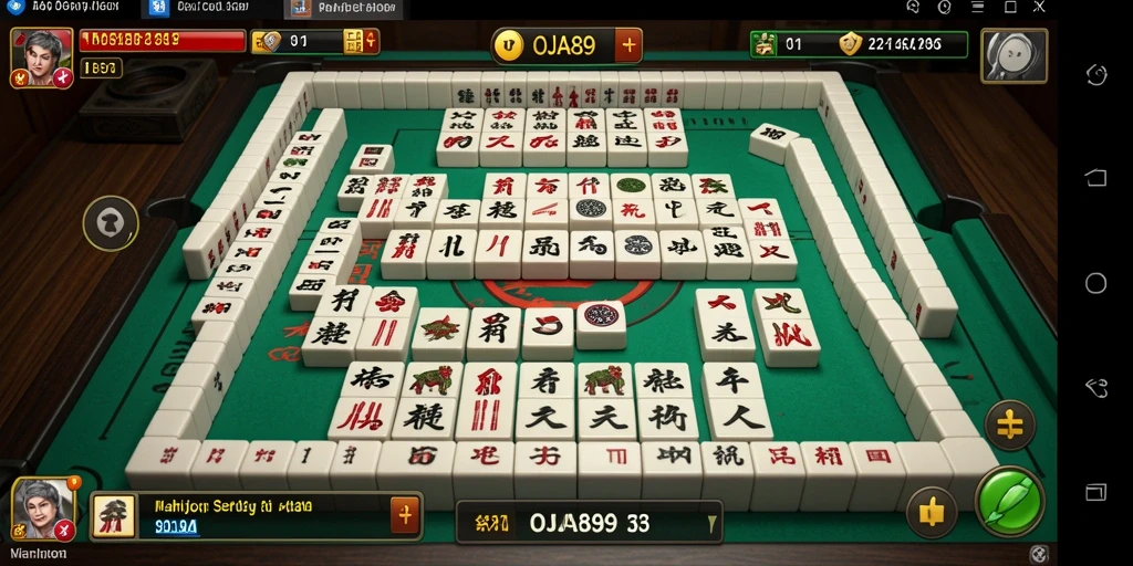 Tampilan gameplay OJA89 yang menampilkan keseruan permainan Mahjong.