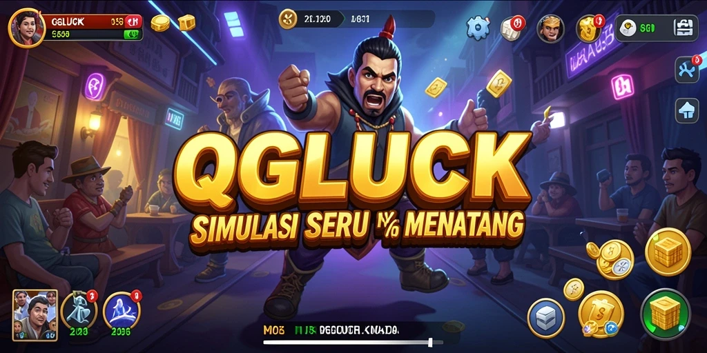 Tampilan gameplay QGLUCK yang menarik dan penuh warna.