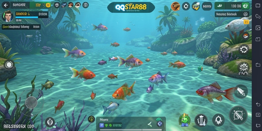 Gameplay QQSTAR88 yang seru saat menangkap ikan.