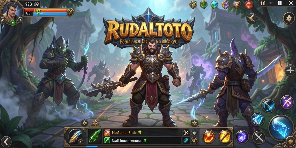 Gameplay seru RUDALTOTO dengan pertempuran epik dan eksplorasi.