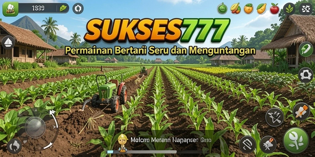 Tampilan menarik gameplay bertani di SUKSES777.