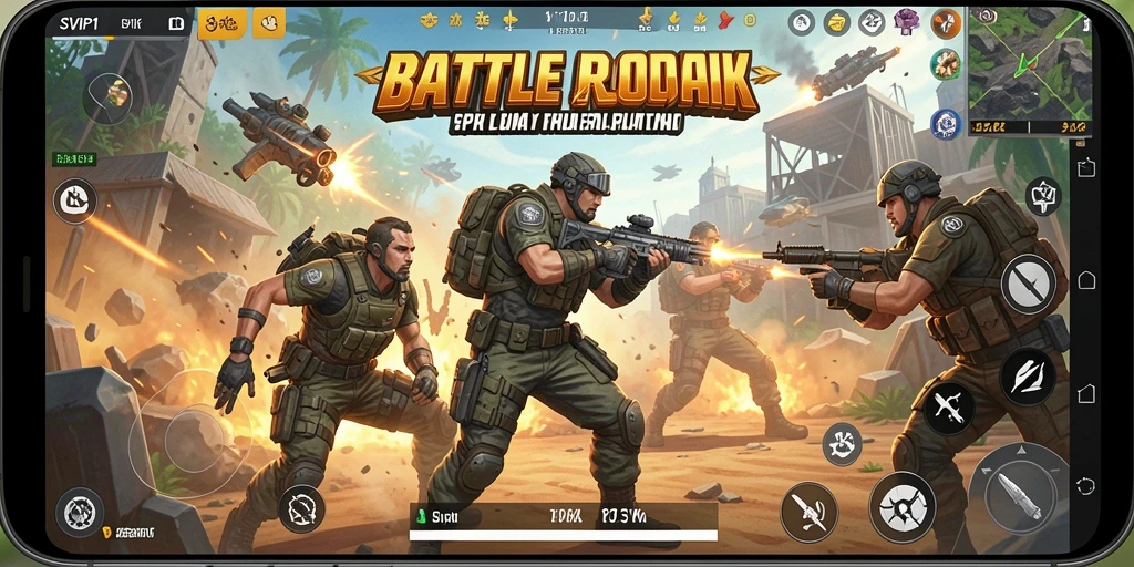 Tangkapan layar gameplay SVIP1 menampilkan aksi seru Battle Royale.