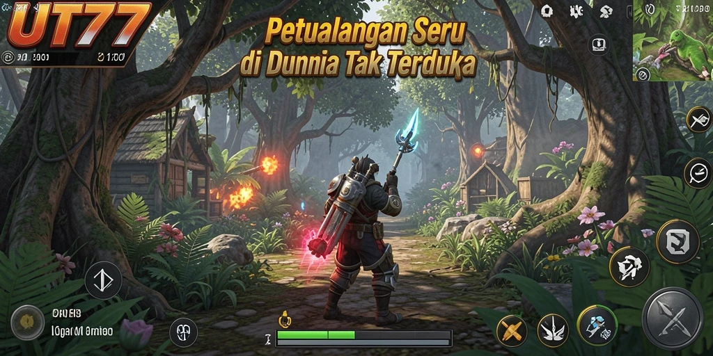 Tampilan gameplay petualangan yang menakjubkan dan mendebarkan.