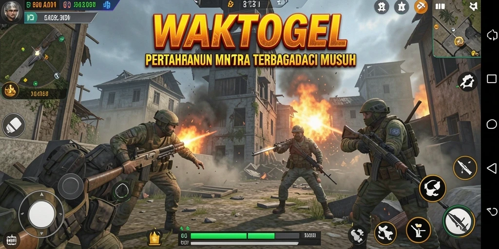 Tampilan menarik dari gameplay Tower Defense WAKTOGEL.