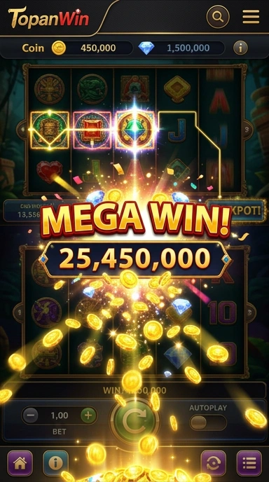 Screenshot tampilan utama aplikasi topanwin.